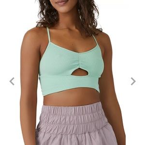 NWT Free People Free Throw Strappy Cami Cropped Top